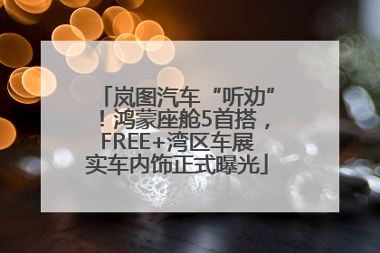 岚图汽车“听劝”！鸿蒙座舱5首搭，FREE+湾区车展实车内饰正式曝光