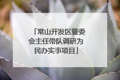 常山开发区管委会主任带队调研为民办实事项目