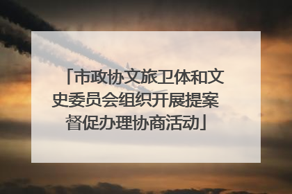 市政协文旅卫体和文史委员会组织开展提案督促办理协商活动