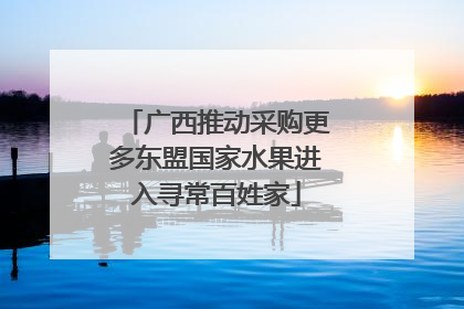 广西推动采购更多东盟国家水果进入寻常百姓家