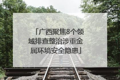 广西聚焦8个领域排查整治涉重金属环境安全隐患