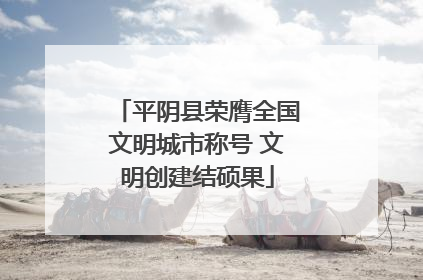平阴县荣膺全国文明城市称号 文明创建结硕果