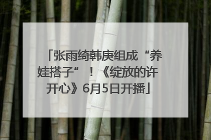 张雨绮韩庚组成“养娃搭子”！《绽放的许开心》6月5日开播