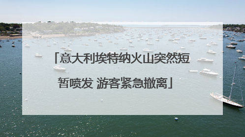 意大利埃特纳火山突然短暂喷发 游客紧急撤离