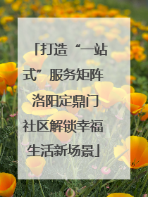 打造“一站式”服务矩阵 洛阳定鼎门社区解锁幸福生活新场景