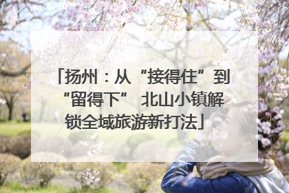 扬州：从“接得住”到“留得下” 北山小镇解锁全域旅游新打法