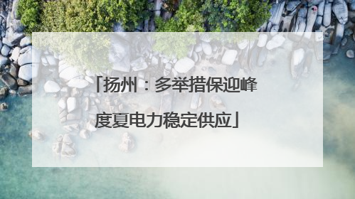 扬州：多举措保迎峰度夏电力稳定供应