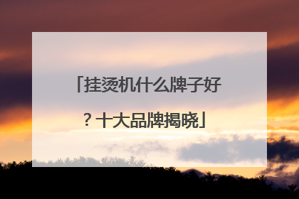 挂烫机什么牌子好？十大品牌揭晓
