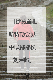 挪威首相斯特勒会见中联部部长刘建超