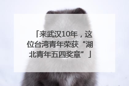 来武汉10年，这位台湾青年荣获“湖北青年五四奖章”
