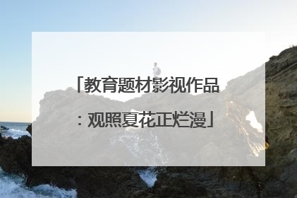 教育题材影视作品：观照夏花正烂漫