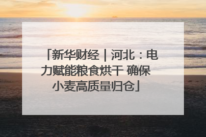 新华财经｜河北：电力赋能粮食烘干 确保小麦高质量归仓