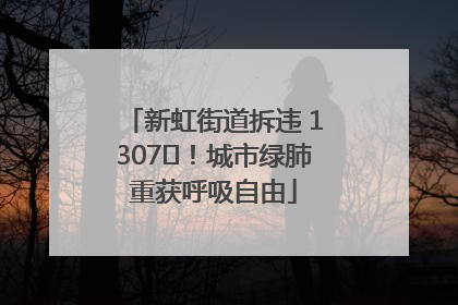 新虹街道拆违 1307㎡！城市绿肺重获呼吸自由