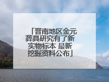 晋南地区金元葬具研究有了新实物标本 最新挖掘资料公布