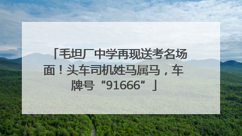 毛坦厂中学再现送考名场面！头车司机姓马属马，车牌号“91666”