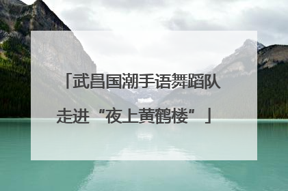 武昌国潮手语舞蹈队走进“夜上黄鹤楼”