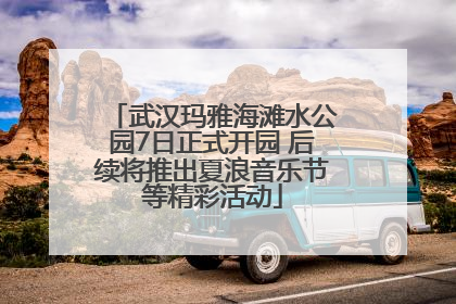 武汉玛雅海滩水公园7日正式开园 后续将推出夏浪音乐节等精彩活动