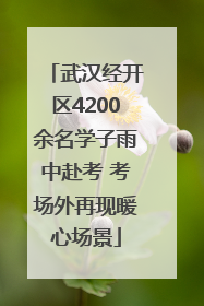 武汉经开区4200余名学子雨中赴考 考场外再现暖心场景