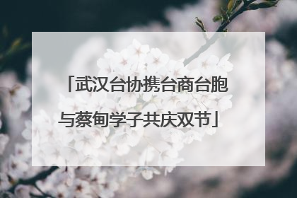 武汉台协携台商台胞与蔡甸学子共庆双节