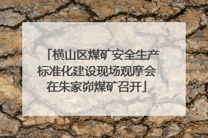 横山区煤矿安全生产标准化建设现场观摩会在朱家峁煤矿召开