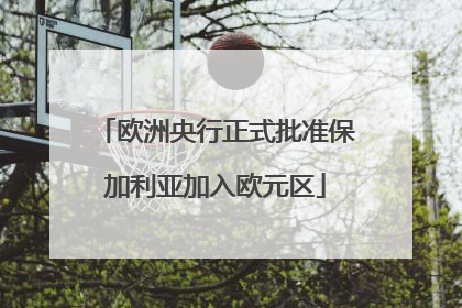 欧洲央行正式批准保加利亚加入欧元区