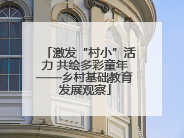 激发“村小”活力 共绘多彩童年——乡村基础教育发展观察