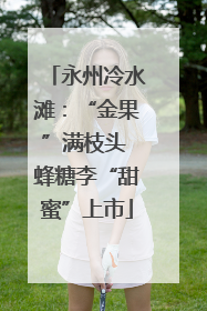永州冷水滩：“金果”满枝头 蜂糖李“甜蜜”上市