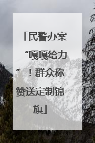 民警办案“嘎嘎给力”！群众称赞送定制锦旗