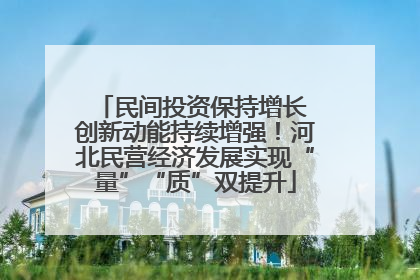 民间投资保持增长 创新动能持续增强！河北民营经济发展实现“量”“质”双提升