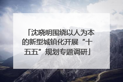 沈晓明围绕以人为本的新型城镇化开展“十五五”规划专题调研