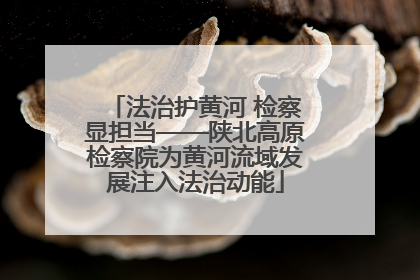 法治护黄河 检察显担当——陕北高原检察院为黄河流域发展注入法治动能