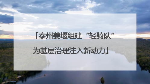 泰州姜堰组建“轻骑队”为基层治理注入新动力