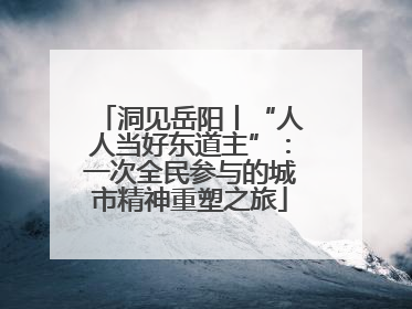 洞见岳阳丨“人人当好东道主”：一次全民参与的城市精神重塑之旅