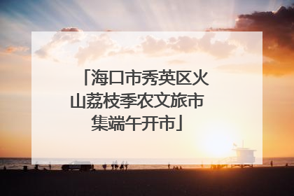 海口市秀英区火山荔枝季农文旅市集端午开市