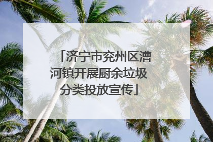 济宁市兖州区漕河镇开展厨余垃圾分类投放宣传