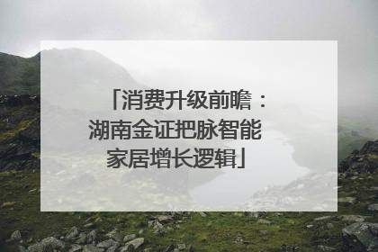 消费升级前瞻：湖南金证把脉智能家居增长逻辑