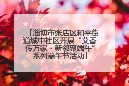 淄博市张店区和平街道城中社区开展“艾香传万家・新邻聚端午”系列端午节活动