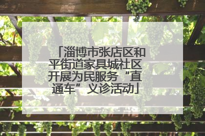 淄博市张店区和平街道家具城社区开展为民服务“直通车”义诊活动