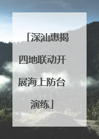 深汕惠揭四地联动开展海上防台演练
