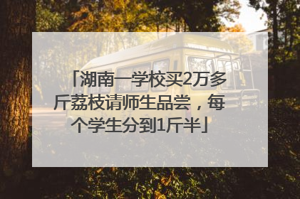 湖南一学校买2万多斤荔枝请师生品尝，每个学生分到1斤半
