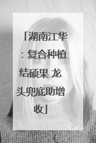 湖南江华：复合种植结硕果 龙头兜底助增收