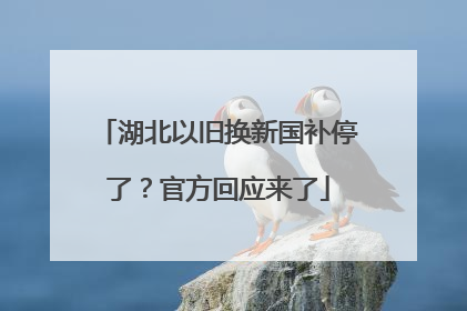 湖北以旧换新国补停了？官方回应来了