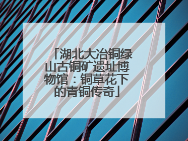 湖北大冶铜绿山古铜矿遗址博物馆：铜草花下的青铜传奇