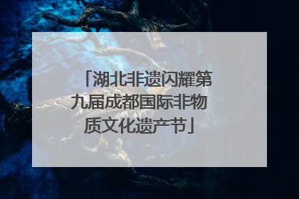 湖北非遗闪耀第九届成都国际非物质文化遗产节