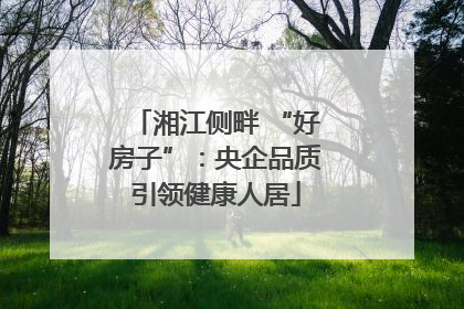 湘江侧畔 “好房子”：央企品质引领健康人居