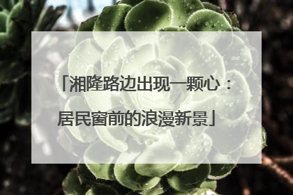 湘隆路边出现一颗心：居民窗前的浪漫新景