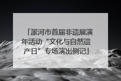 漯河市首届非遗展演年活动“文化与自然遗产日”专场演出侧记