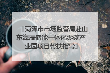 菏泽市市场监管局赴山东海辰储能一体化零碳产业园项目帮扶指导