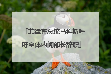 菲律宾总统马科斯呼吁全体内阁部长辞职