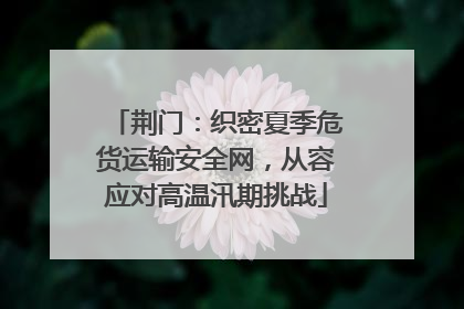 荆门：织密夏季危货运输安全网，从容应对高温汛期挑战